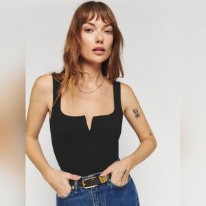 Reformation Black Tank Top